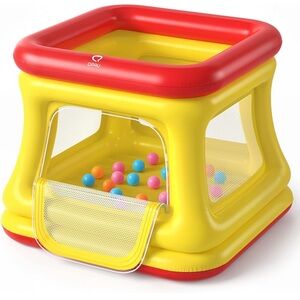 QPAU 3-in-1 Inflatable Bounce House for Toddlers